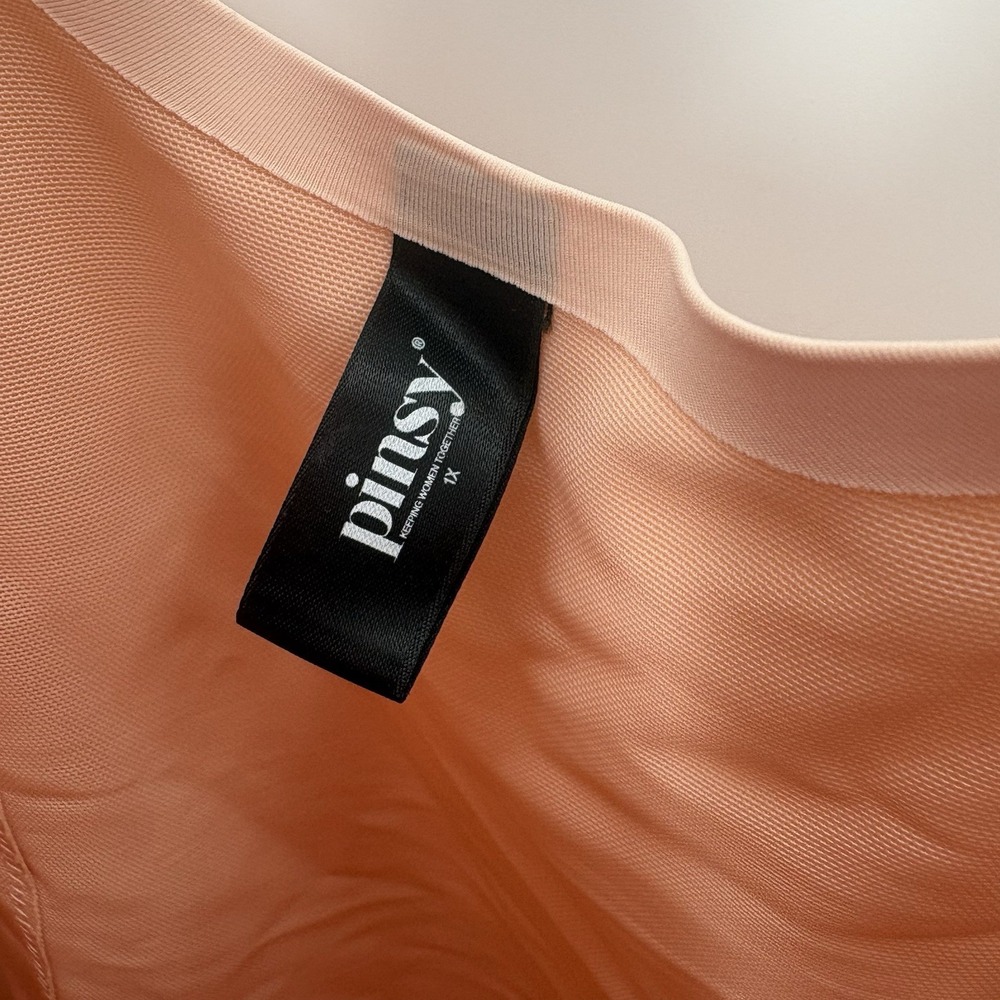 Pinsy Peach Scoop‎ Tank Hourglass Shapewear Cheeky Bodysuit Size 1X - Picture 4 of 5